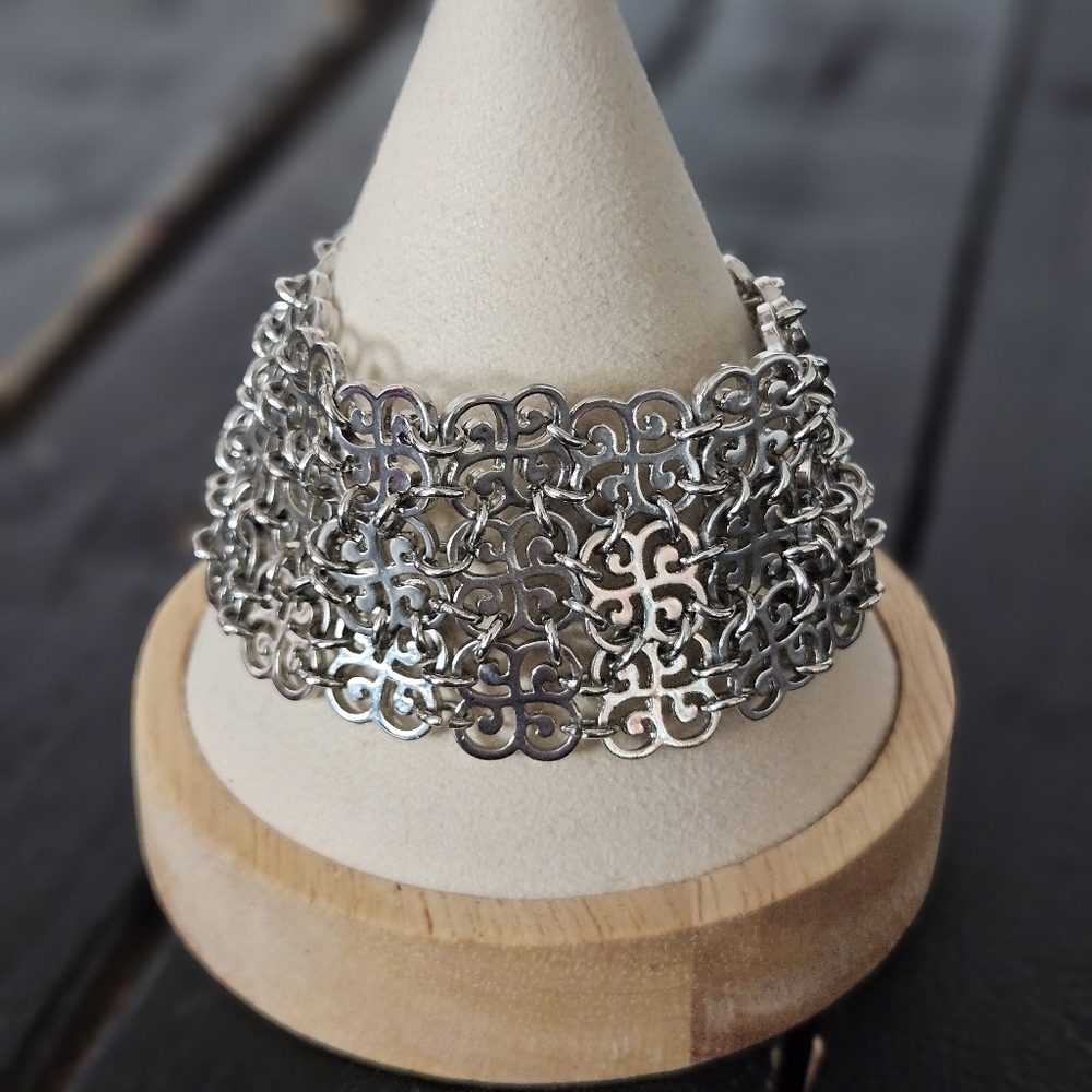 Thick Silver Chain Toggle Bracelet Women's Jewelry Maximalist